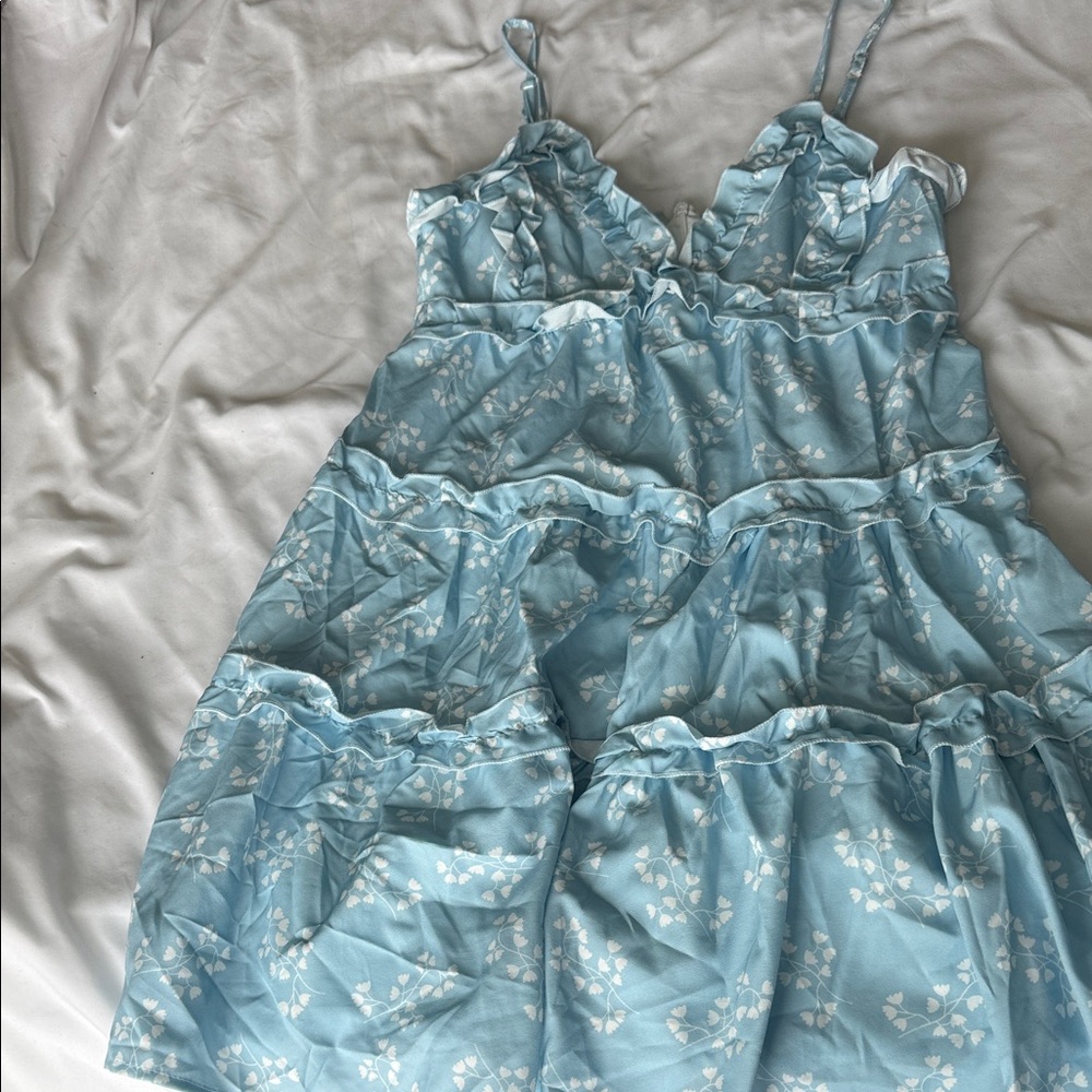 Light Blue Floral Dress